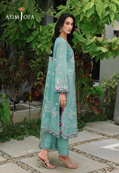 AJULC-09 Embroidered Chikankari Unstitched 3 Pcs