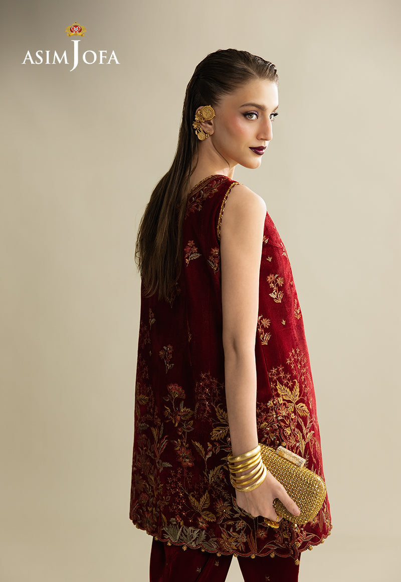 AJULM-05 Embroidered Velvet Unstitched 2 Pcs
