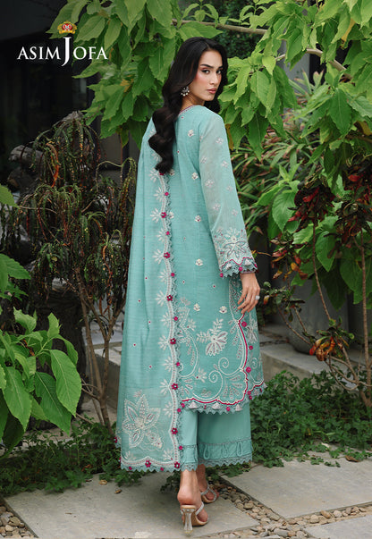 AJULC-09 Embroidered Chikankari Unstitched 3 Pcs