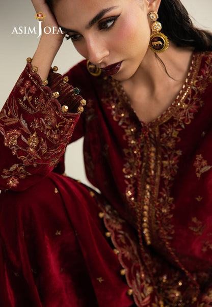 AJULM-05 Embroidered Velvet Unstitched 2 Pcs