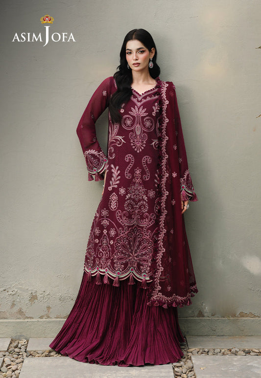 AJULC-10 Embroidered Paper Cotton Unstitched 3 Pcs