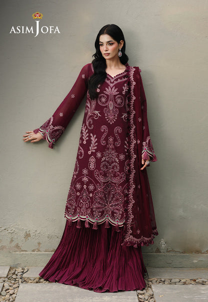 AJULC-10 Embroidered Chikankari Unstitched 3 Pcs