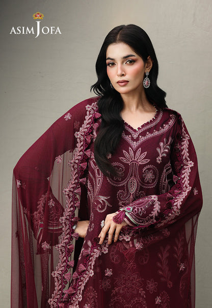 AJULC-10 Embroidered Chikankari Unstitched 3 Pcs
