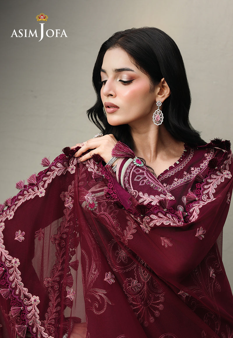 AJULC-10 Embroidered Chikankari Unstitched 3 Pcs