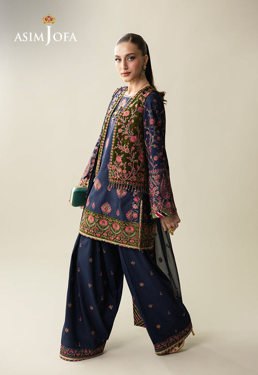AJULM-04 Embroidered Velvet Unstitched 4 Pcs