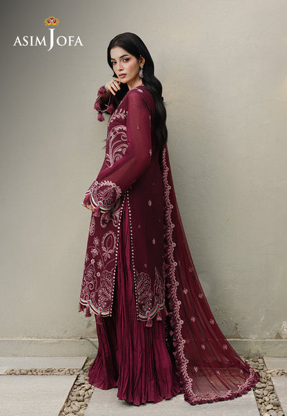 AJULC-10 Embroidered Chikankari Unstitched 3 Pcs