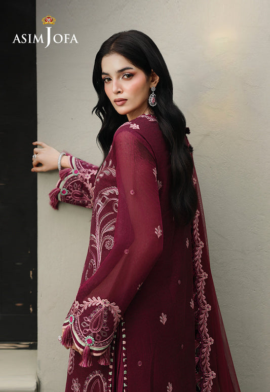 AJULC-10 Embroidered Paper Cotton Unstitched 3 Pcs