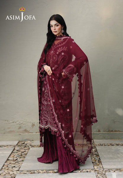 AJULC-10 Embroidered Chikankari Unstitched 3 Pcs