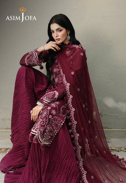 AJULC-10 Embroidered Chikankari Unstitched 3 Pcs