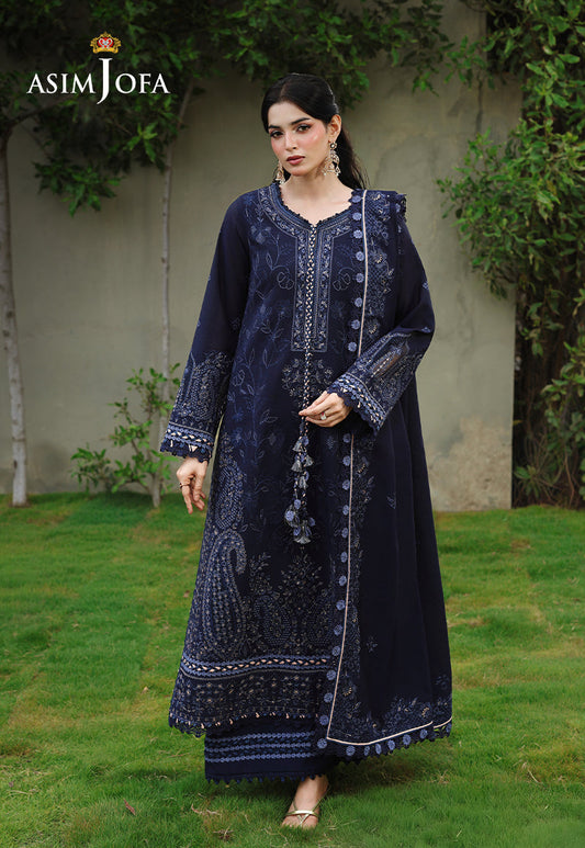 AJULC-07 Embroidered Paper Cotton Unstitched 3 Pcs