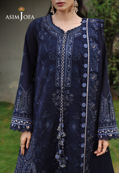 AJULC-07 Embroidered Chikankari Unstitched 3 Pcs