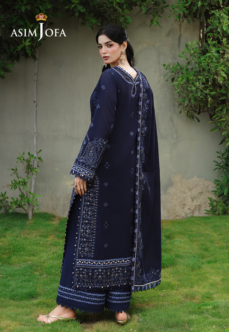 AJULC-07 Embroidered Chikankari Unstitched 3 Pcs