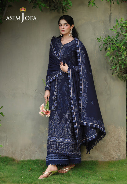 AJULC-07 Embroidered Chikankari Unstitched 3 Pcs