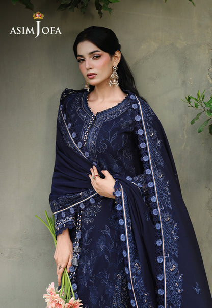 AJULC-07 Embroidered Chikankari Unstitched 3 Pcs
