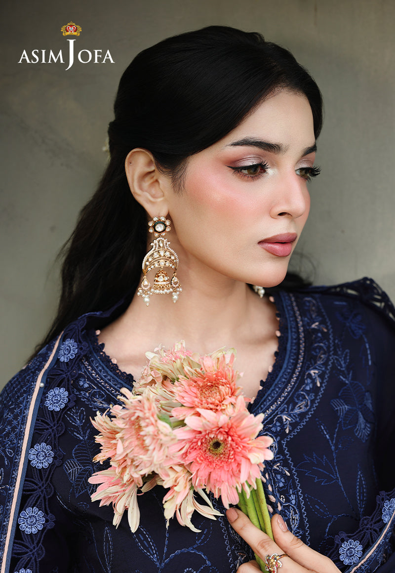 AJULC-07 Embroidered Chikankari Unstitched 3 Pcs