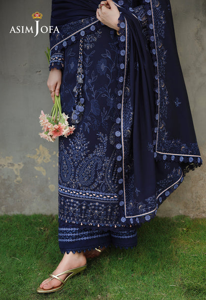 AJULC-07 Embroidered Chikankari Unstitched 3 Pcs