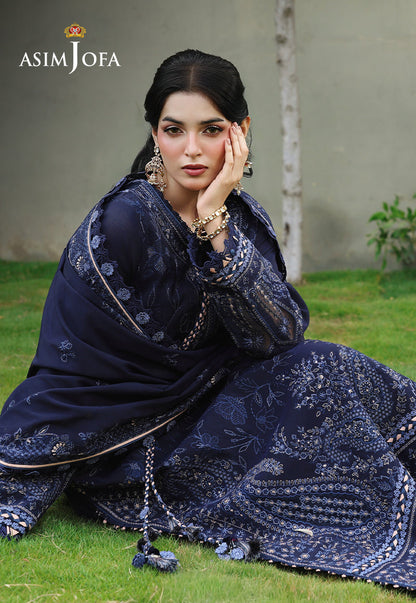 AJULC-07 Embroidered Chikankari Unstitched 3 Pcs