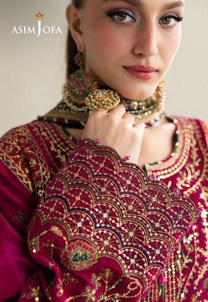 AJULM-03 Embroidered Velvet Unstitched 3 Pcs