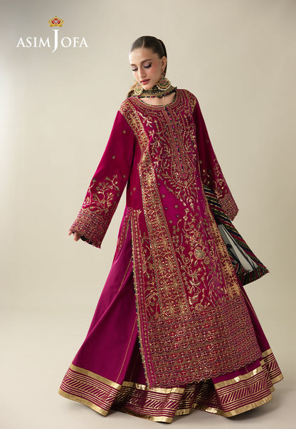 AJULM-03 Embroidered Velvet Unstitched 3 Pcs