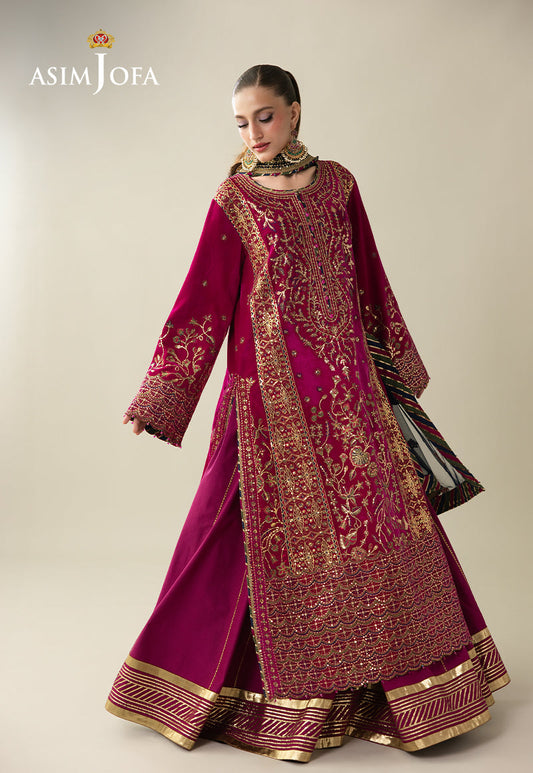 AJULM-03 Embroidered Velvet Unstitched 3 Pcs
