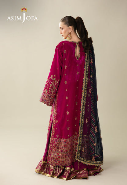 AJULM-03 Embroidered Velvet Unstitched 3 Pcs