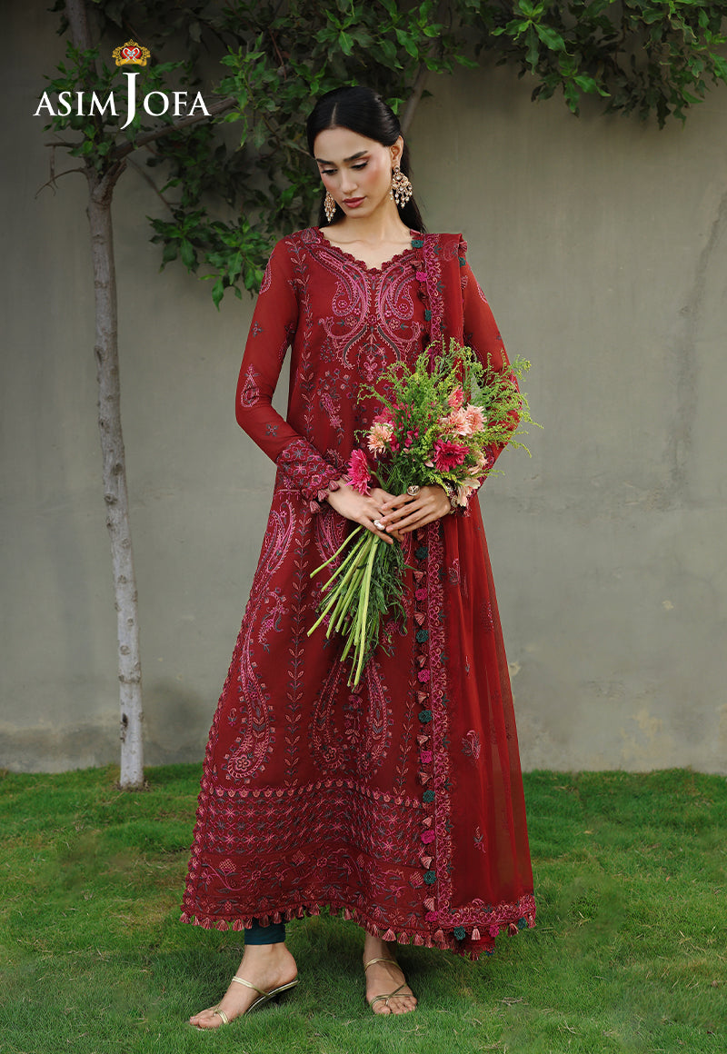 AJULC-05 Embroidered Chikankari Unstitched 3 Pcs
