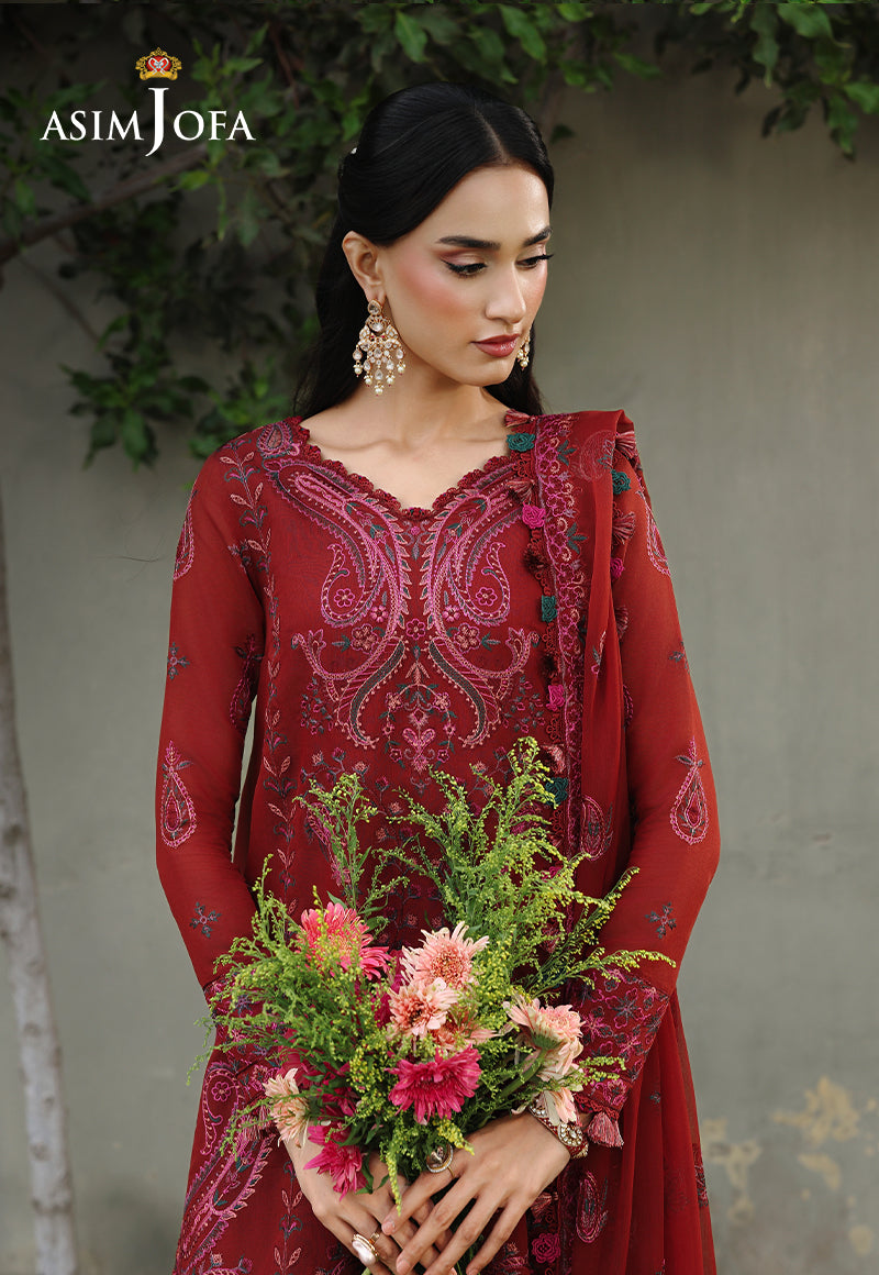 AJULC-05 Embroidered Chikankari Unstitched 3 Pcs