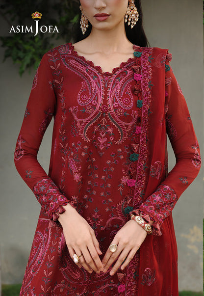 AJULC-05 Embroidered Chikankari Unstitched 3 Pcs