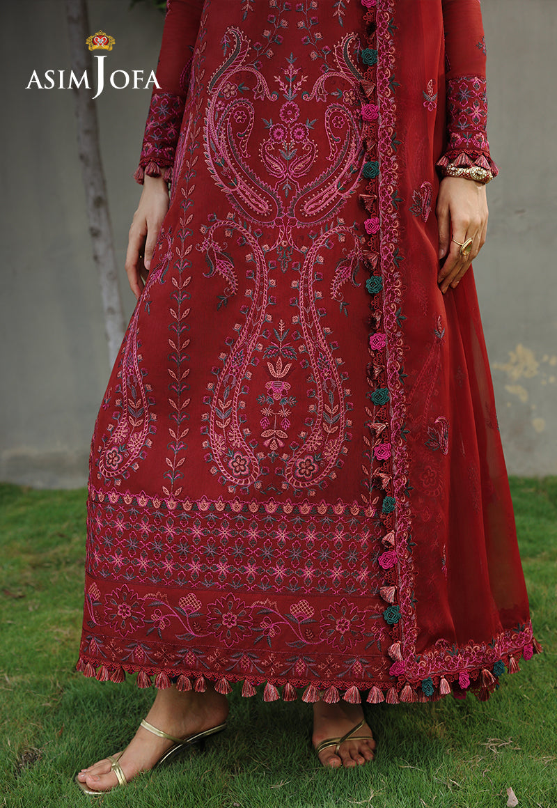 AJULC-05 Embroidered Chikankari Unstitched 3 Pcs
