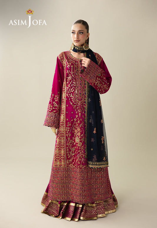 AJULM-03 Embroidered Velvet Unstitched 3 Pcs