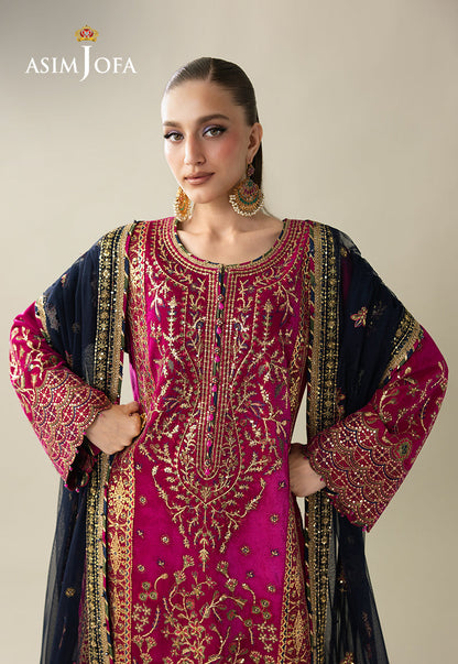 AJULM-03 Embroidered Velvet Unstitched 3 Pcs