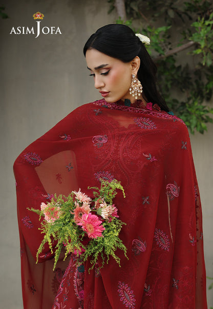 AJULC-05 Embroidered Chikankari Unstitched 3 Pcs