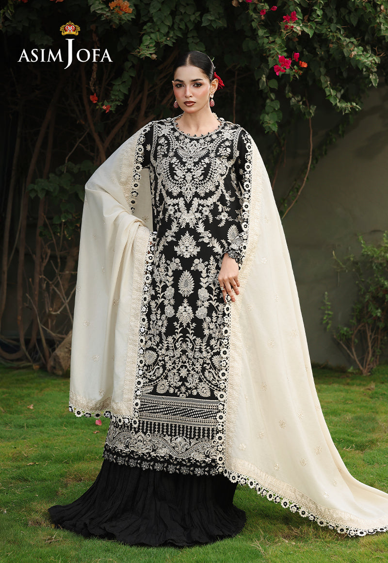 AJULC-01 Embroidered Chikankari Unstitched 3 Pcs