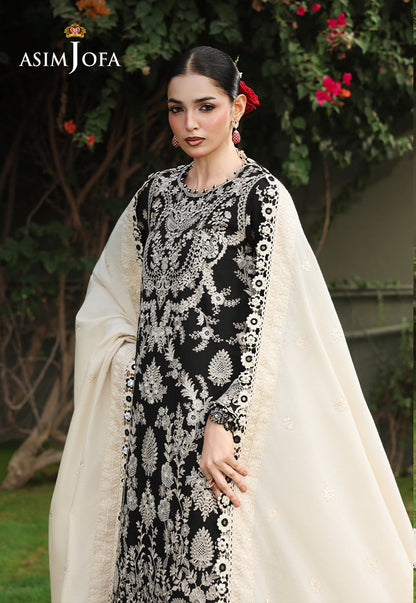 AJULC-01 Embroidered Chikankari Unstitched 3 Pcs