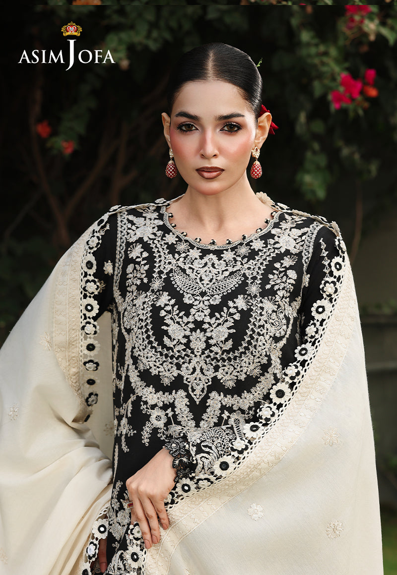 AJULC-01 Embroidered Chikankari Unstitched 3 Pcs