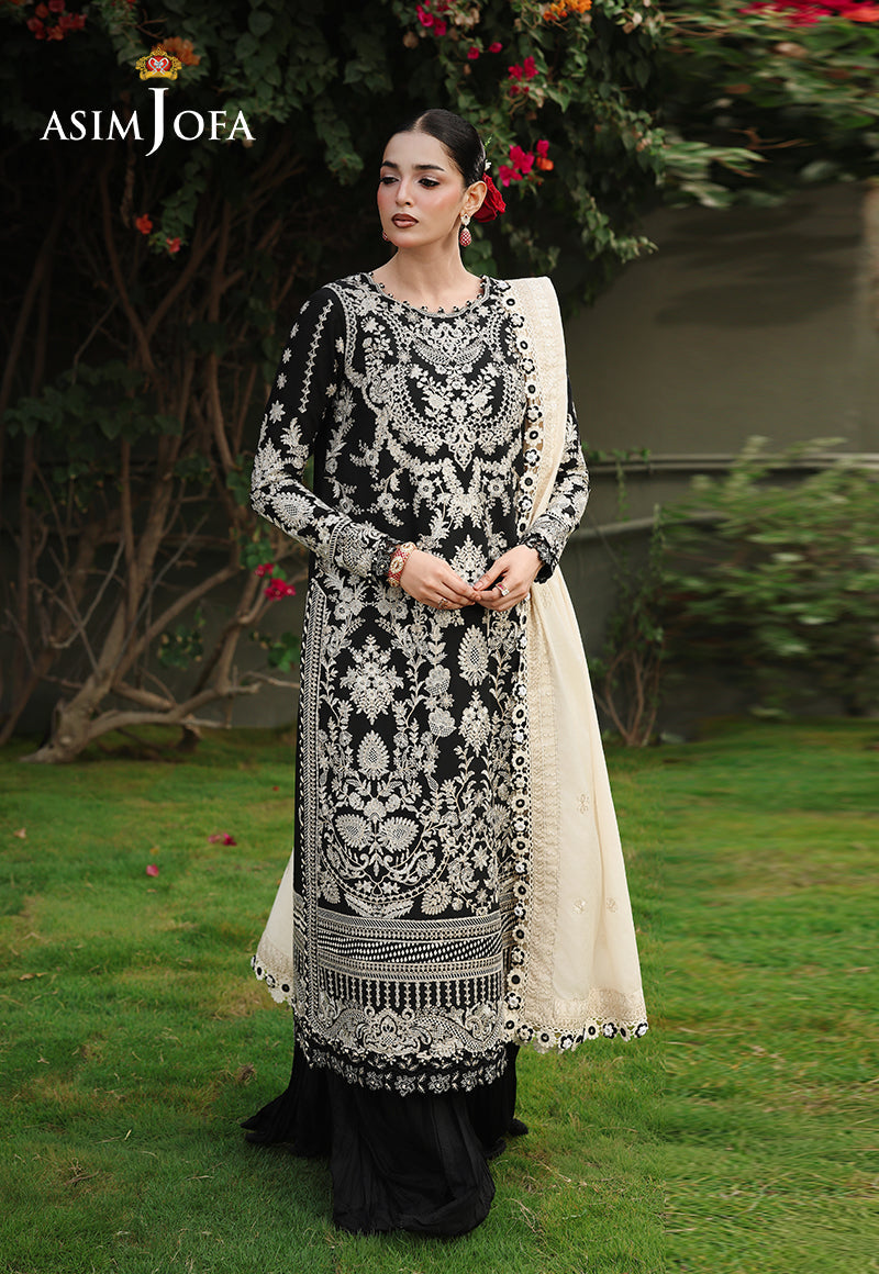 AJULC-01 Embroidered Chikankari Unstitched 3 Pcs