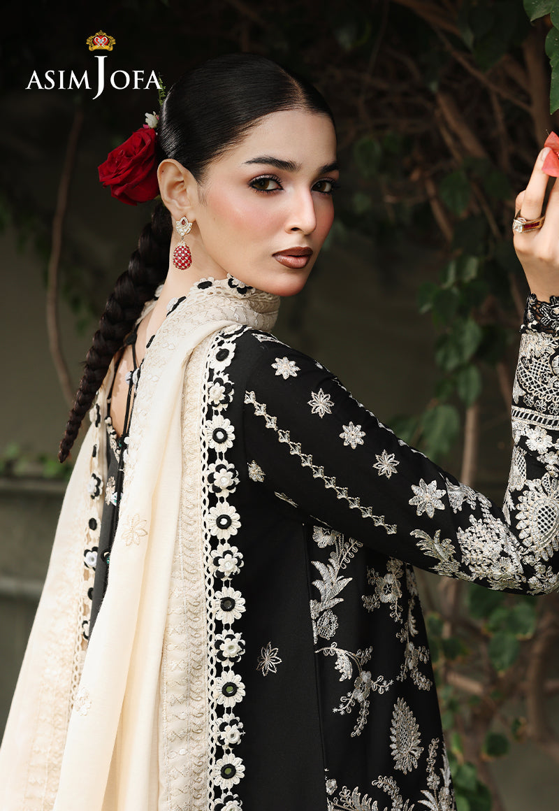 AJULC-01 Embroidered Chikankari Unstitched 3 Pcs