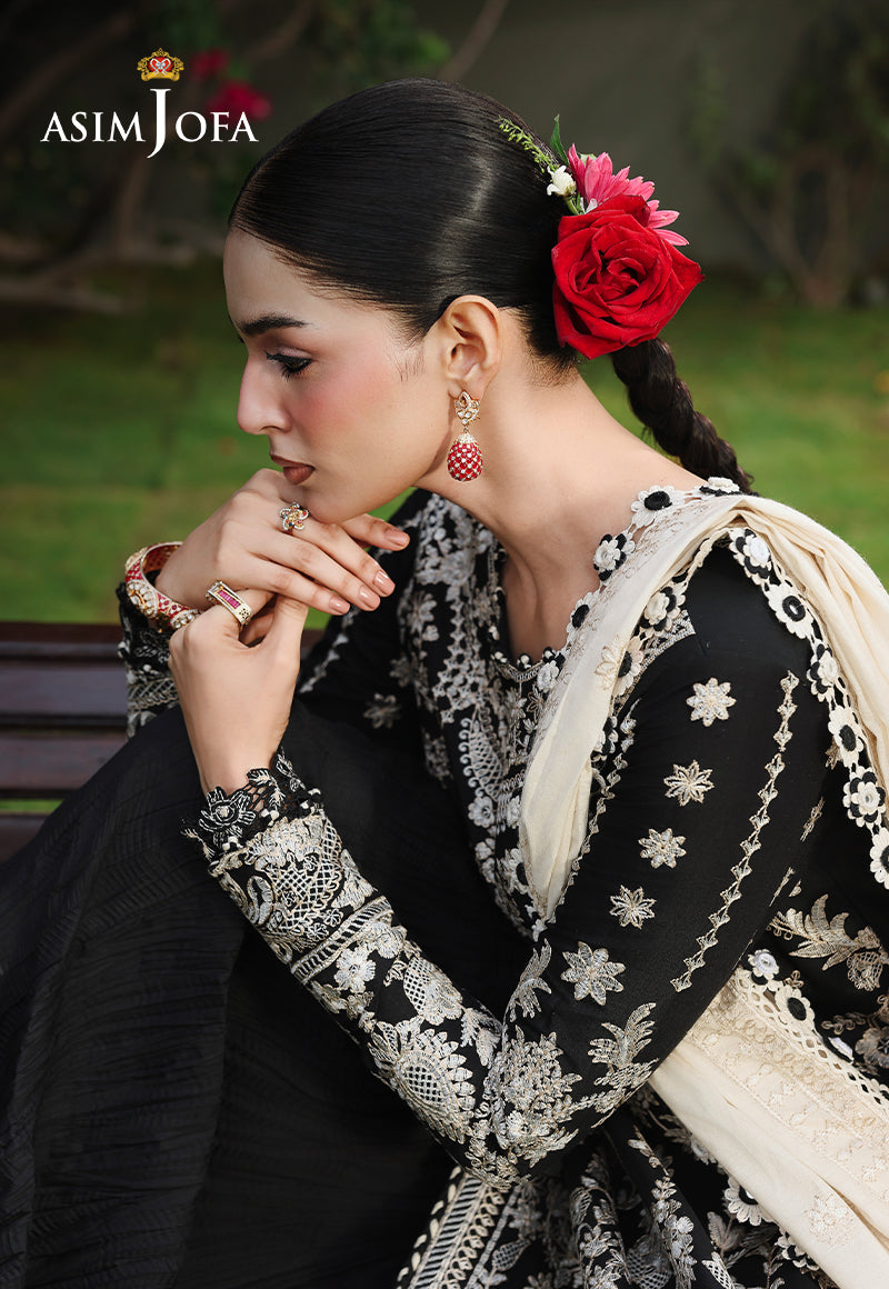 AJULC-01 Embroidered Chikankari Unstitched 3 Pcs