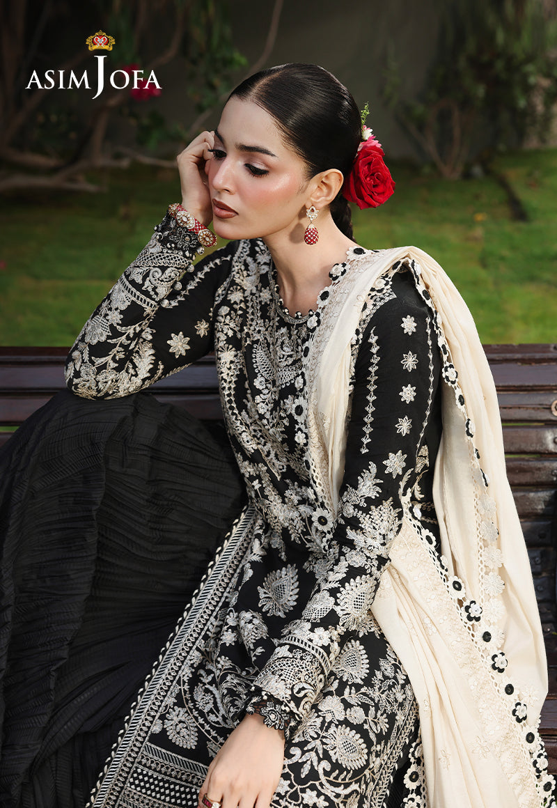 AJULC-01 Embroidered Chikankari Unstitched 3 Pcs