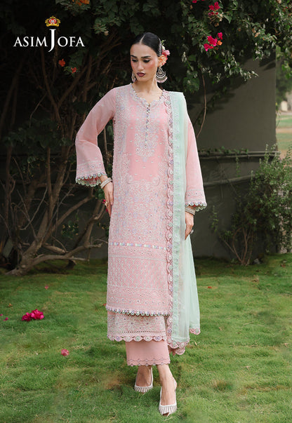 AJULC-06 Embroidered Chikankari Unstitched 3 Pcs