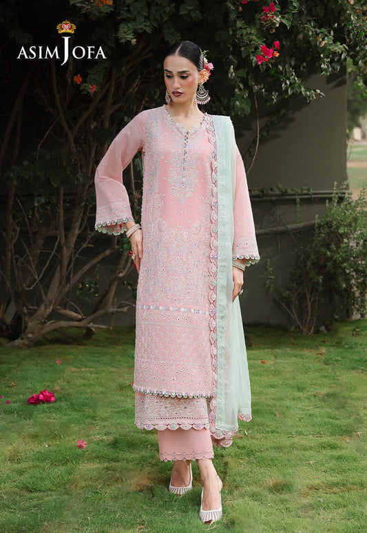 AJULC-06 Embroidered Paper Cotton Unstitched 3 Pcs