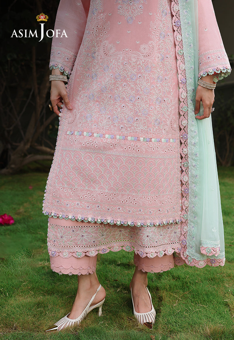 AJULC-06 Embroidered Chikankari Unstitched 3 Pcs