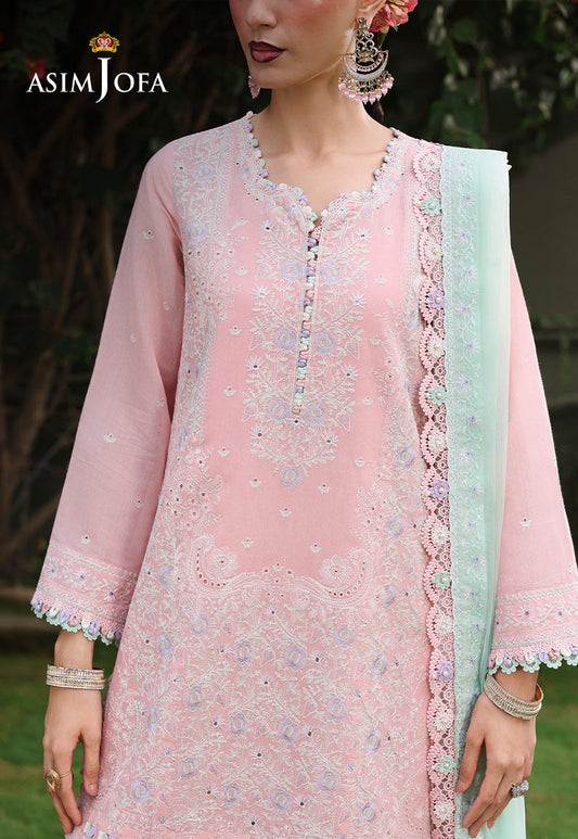 AJULC-06 Embroidered Paper Cotton Unstitched 3 Pcs