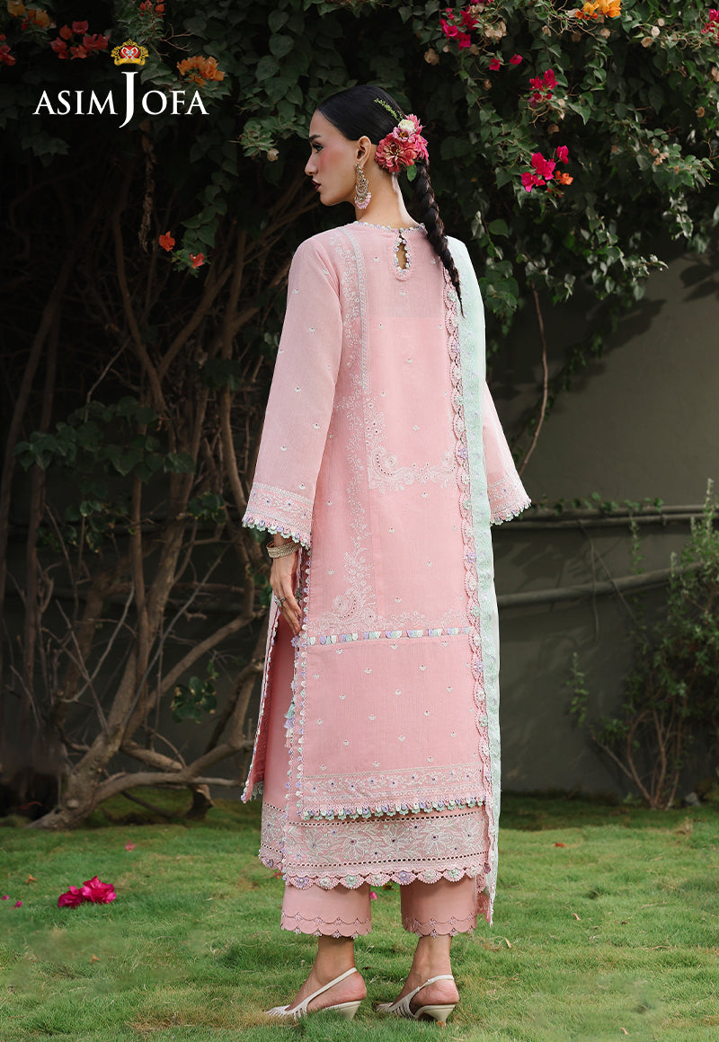 AJULC-06 Embroidered Chikankari Unstitched 3 Pcs