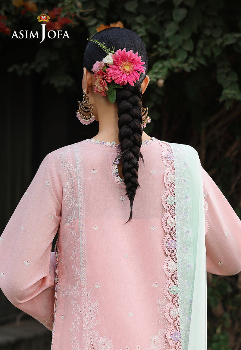AJULC-06 Embroidered Chikankari Unstitched 3 Pcs