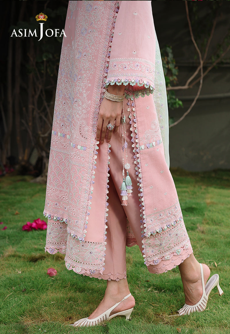 AJULC-06 Embroidered Chikankari Unstitched 3 Pcs