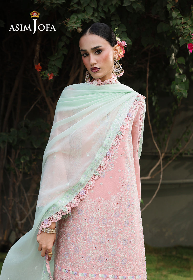 AJULC-06 Embroidered Chikankari Unstitched 3 Pcs