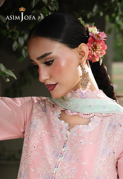 AJULC-06 Embroidered Chikankari Unstitched 3 Pcs
