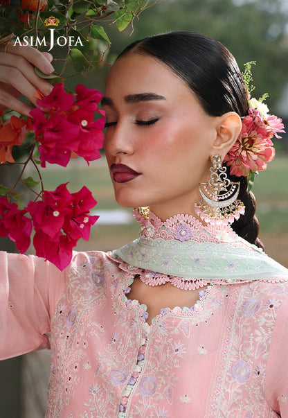 AJULC-06 Embroidered Chikankari Unstitched 3 Pcs