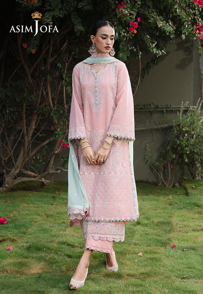 AJULC-06 Embroidered Chikankari Unstitched 3 Pcs